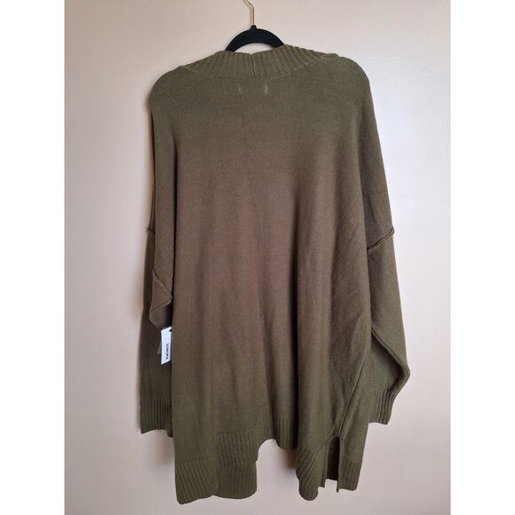 Sonoma Womans 4X Olive Green Open Front Cardigan Coastal Tunic Sweater - Picture 7 of 12